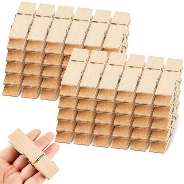 Kigley 90 Pcs Large Wooden Clothespins Extra Wide 2.83 Inches Length Sturdy Wooden Clothespin Heavy Duty DIY Clips for Laundry Hanging Clothes Craft Food Opened Bags Display DIY