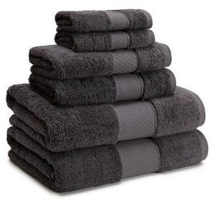 GRAY - Kassatex Elegance Turkish Cotton Bath Towel 6pc Set - Kassatex®