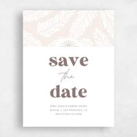 Beige Wedding Save the Date - Tucana Portrait