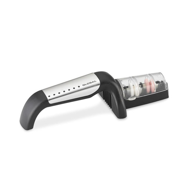 Global Classic Minosharp 3 Ceramic Water Knife Sharpener, Stainless Steel