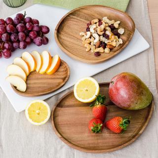 6-Piece Acacia Wood Serving Tray Set