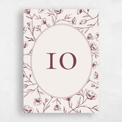 Wine, Red Wedding Table Number - Brantley