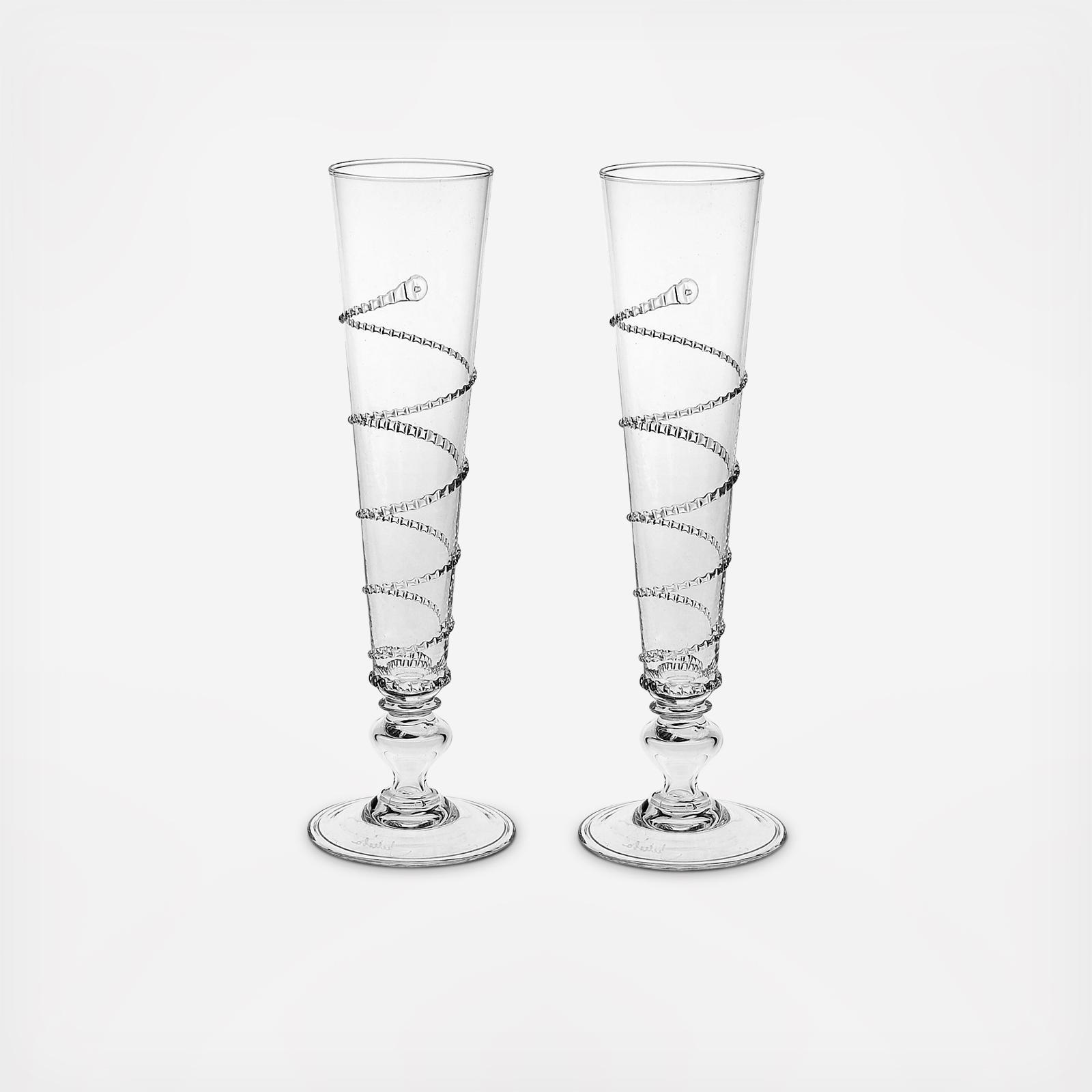 cylinder champagne flutes