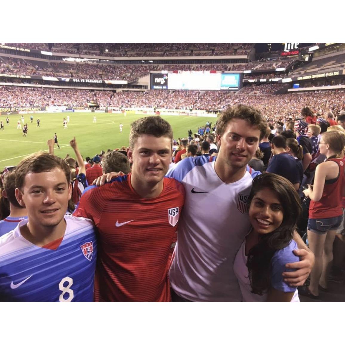 June 2016 COPA America Soccer Game. Our first time meeting after the cruise!