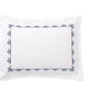 Blossom Embroidered Organic Percale Shams - Standard Size