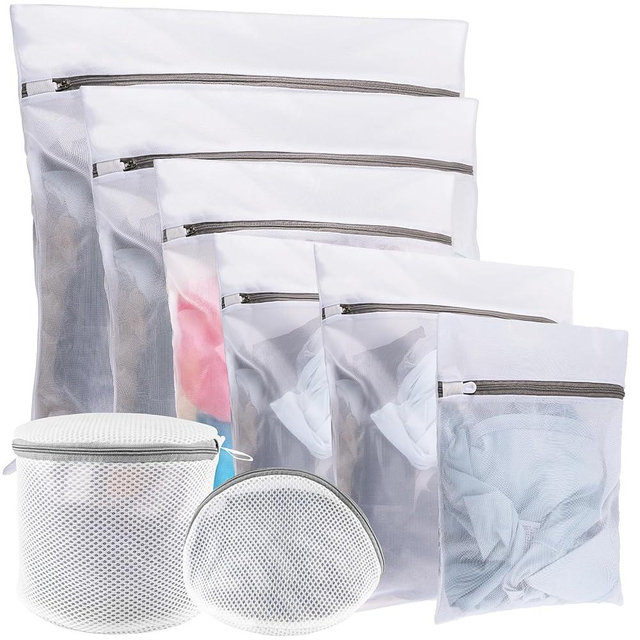 8 Pack Mesh Laundry Bags for Delicates, Laundry Bags Mesh Wash Bags in 7 Sizes (Include Bra and Lingerie Wash Bags), Lingerie Bags for Washing Delicates, Garment Bag for Washing Machine
