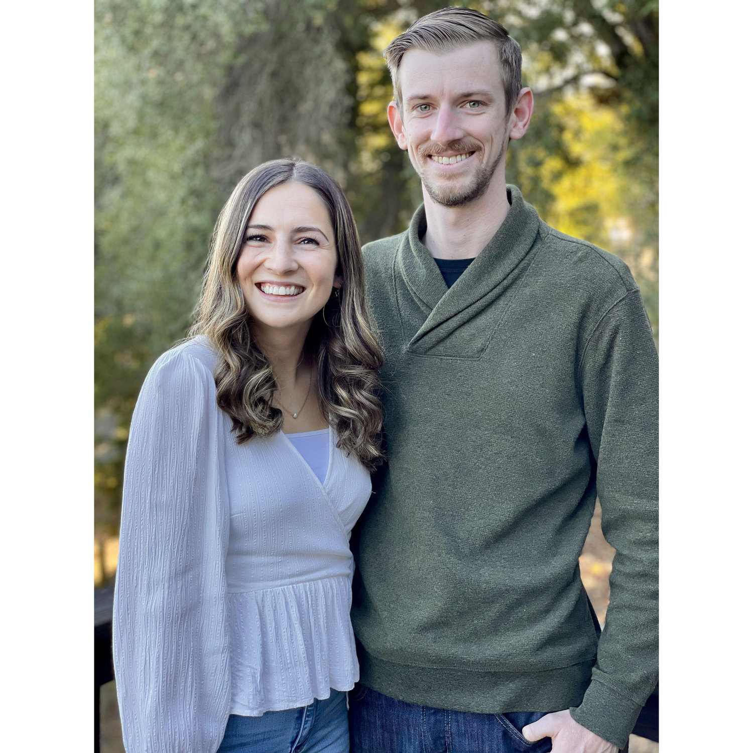 Our first thanksgiving together, in 2020. It gave us something to dress nice for that year!
