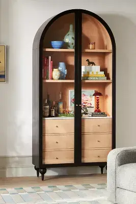 Fern Marble-Top 94" Three-Drawer Storage Cabinet