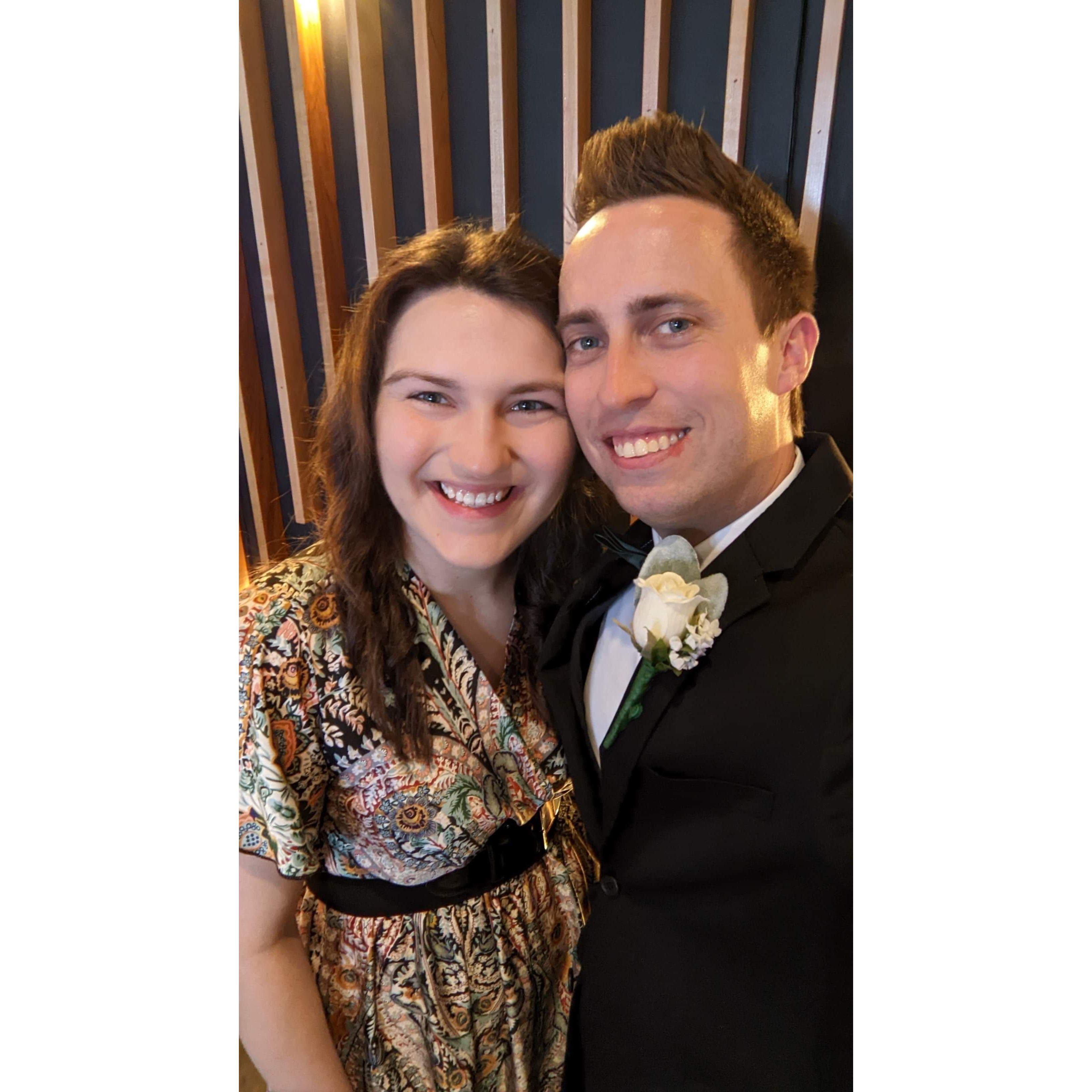 Our first time as each other's wedding date!