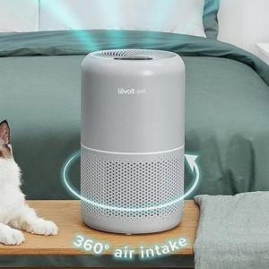 LEVOIT Air Purifiers for Pets in Home Large Room and Bedroom, Efficient Activated Carbon Filter for Hair Dander Odors, Captures Smoke, Dust, Mold, Pollen, Pet Lock, Hepa Sleep Mode, Core P350-P, Grey