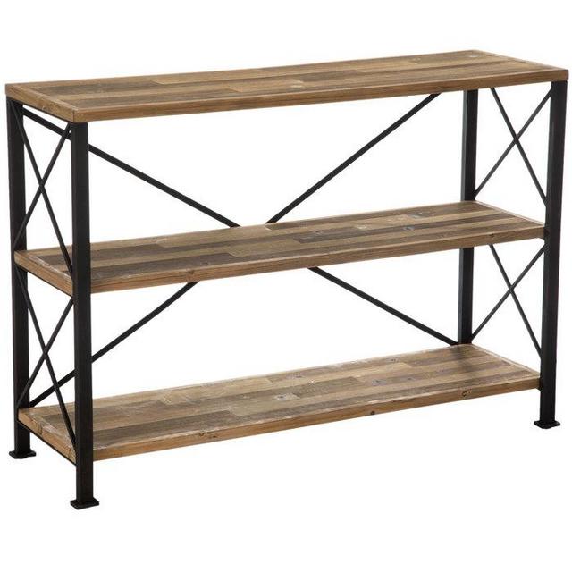 Industrial Three-Tiered Metal Shelf