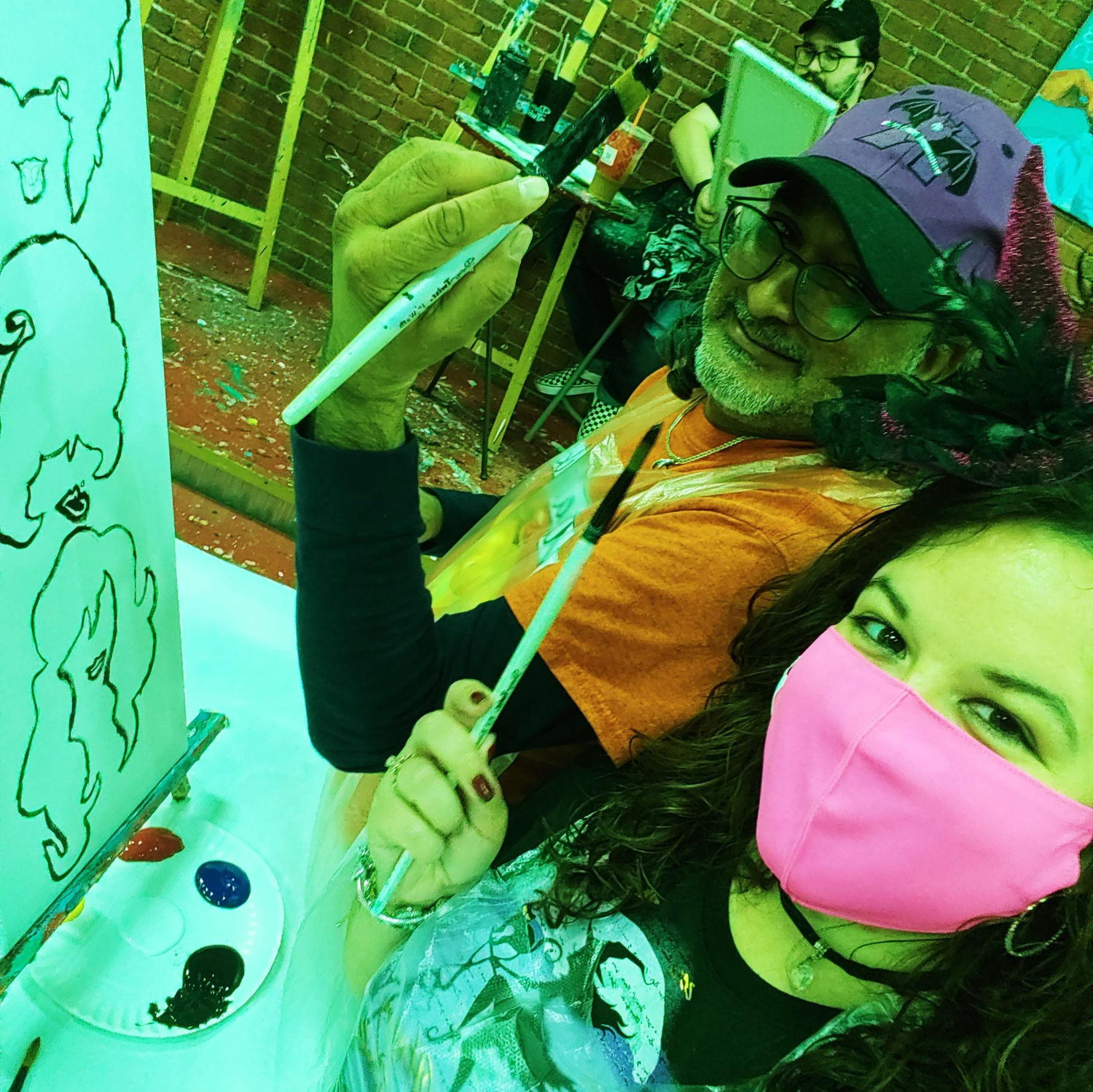 5 year anniversary. Our first paint night. October 8, 2020.