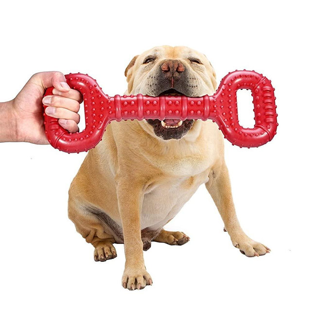 Feeko Dog Toys for Aggressive Chewers Large Breed 15 Inch Interactive Dog Toy Large Indestructible Dog Toys with Convex Design Natural Rubber Tug-of-war Toy for Medium and Large Dogs Tooth Cleaning