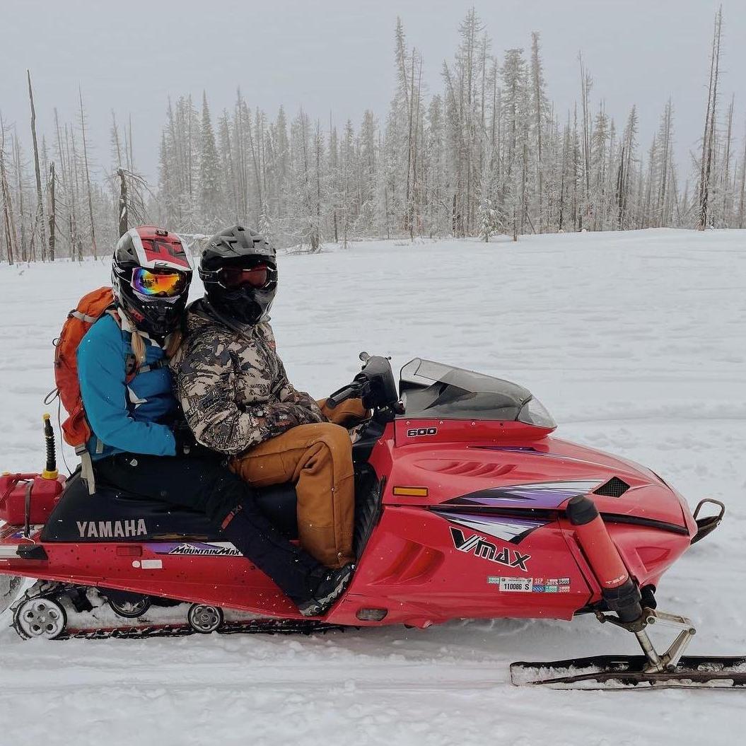 Snowmobiling with friends, January 2021