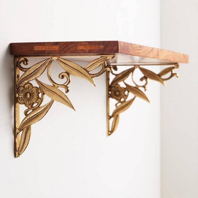 Gold Metal Botanical Mix & Match Self Brackets 2 Pack