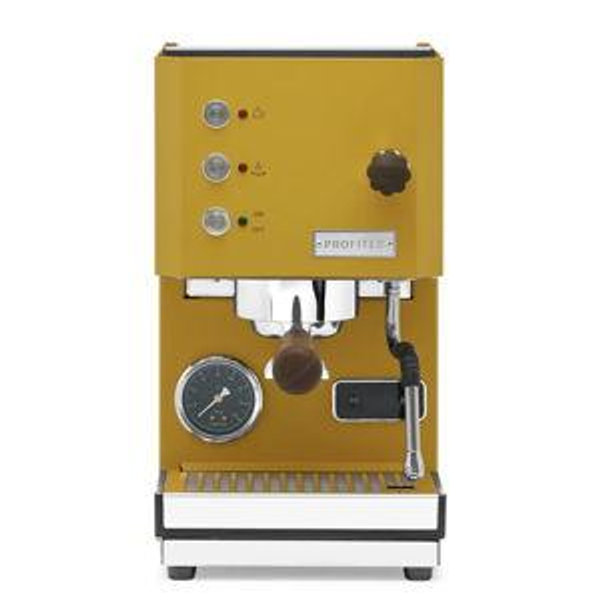 Profitec GO Espresso Machine (Yellow; Walnut)