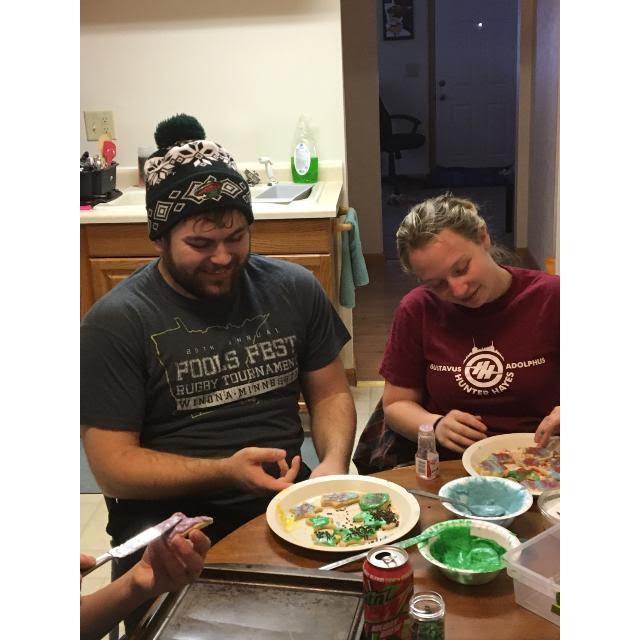 Our first time hosting and cookie frosting!