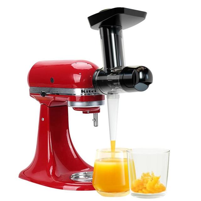 Masticating Juicer Attachment for KitchenAid Stand Mixer, Juicer Machine for Kitchenaid Mixer Attachments, Cold Press Juicer with Dual Mouth Feed Chute for KitchenAid mixer Attachments