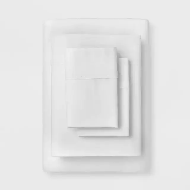 Solid Easy Care Sheet Set - Made By Design™ - Queen/White Color