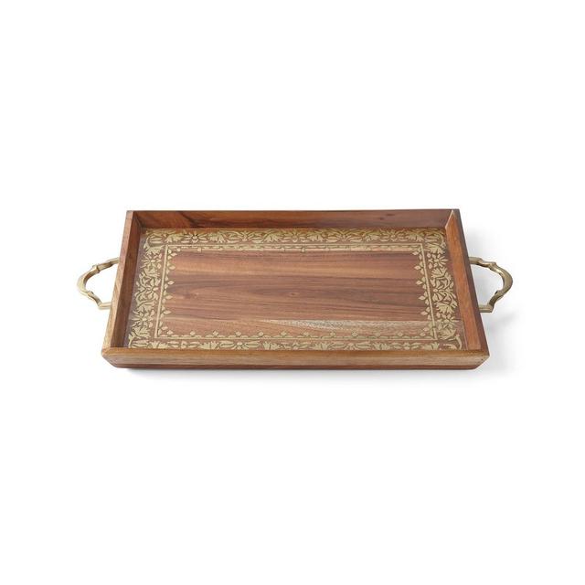 Lenox Global Tapestry Wood Handled Rectangular Tray