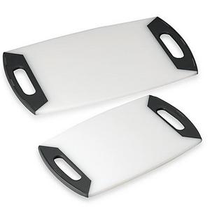 Oneida® Colourgrip® Charcoal Handle Cutting Board in White