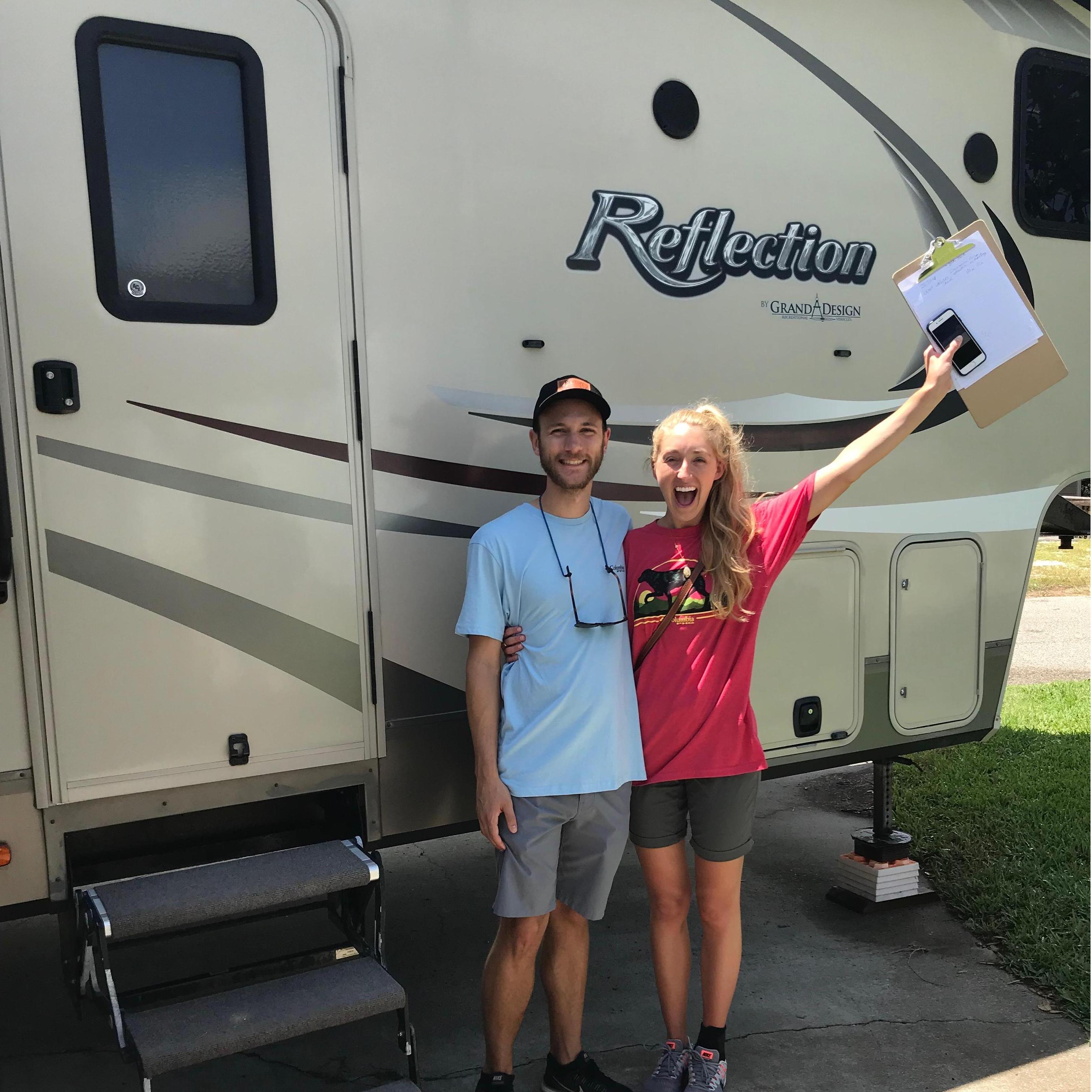 When we purchased our first home, the 5th Wheel. @Henrykat_wheretheyat