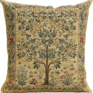 C Charlotte Home Furnishings Inc Tree of Life Light European Cushion Cover - 18 in. x 18 in. Cotton by William Morris