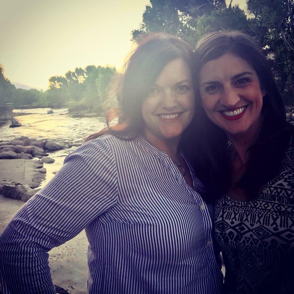 Kirsti and one of her closest friends, Michelle, on a trip to the mountains