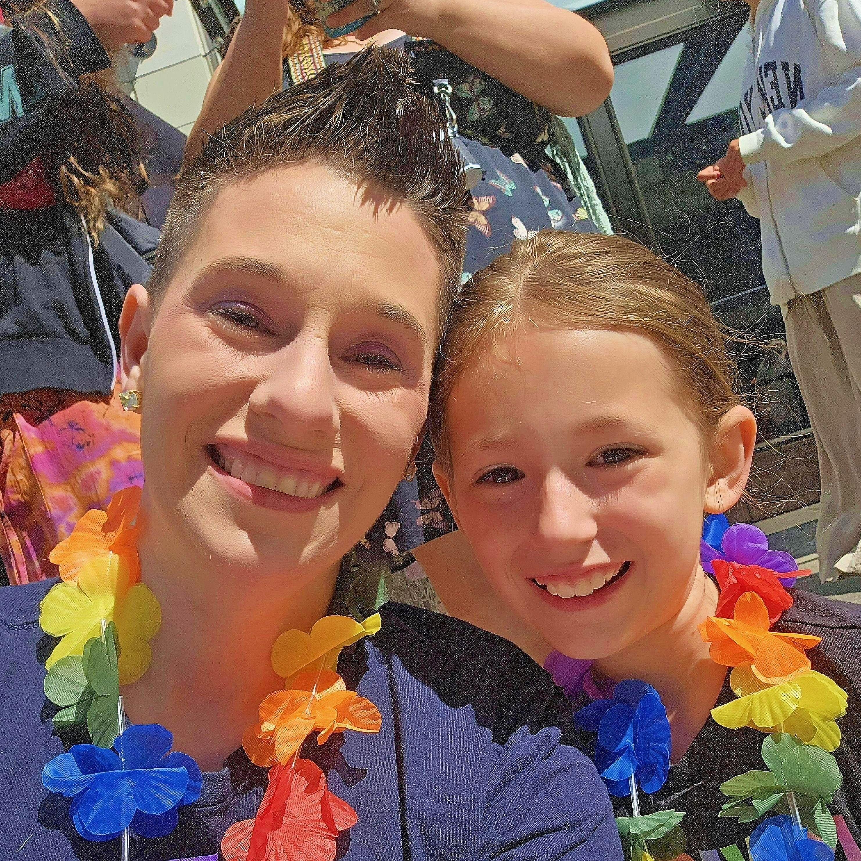 The bride and Maddy at Pride!
