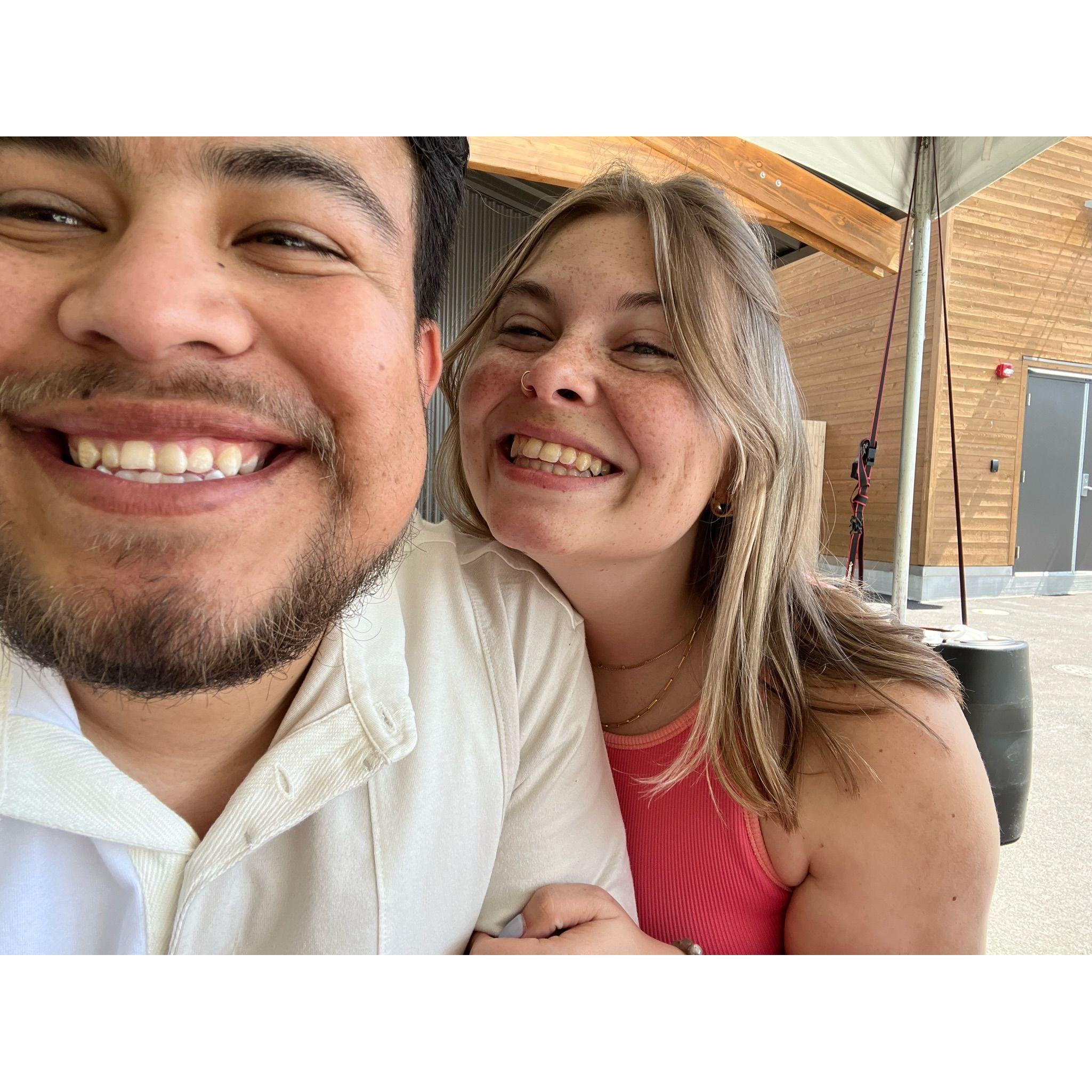 Not pictured is Suzanne closing Fernando's hand in the car door right before this zoo trip