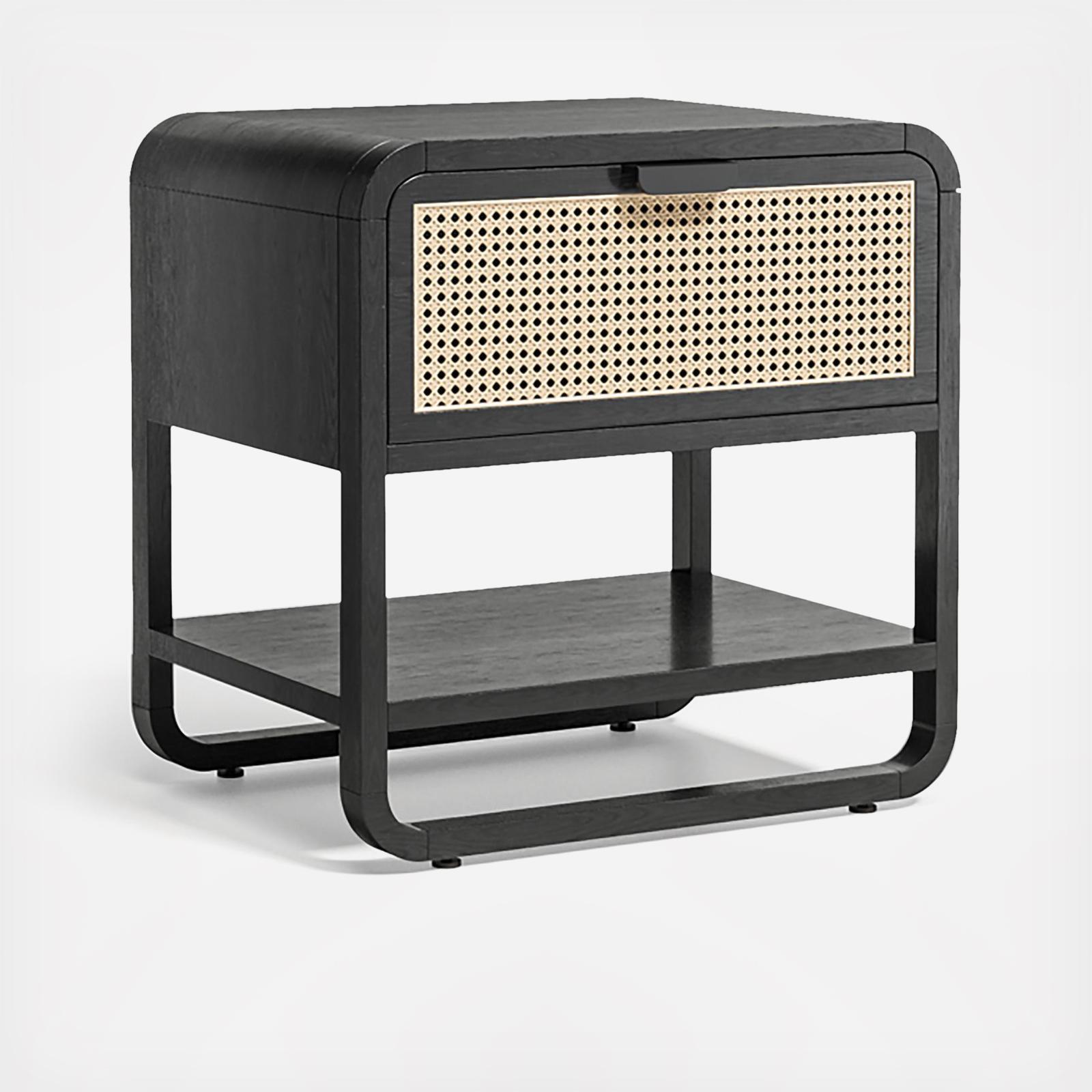 Crate and Barrel, Anaise Cane Nightstand Zola