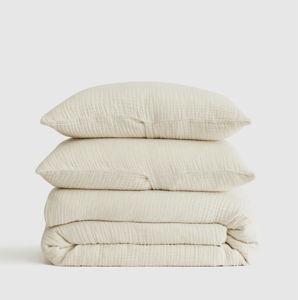 Organic Airy Gauze Duvet Cover Set | Quince in Undyed