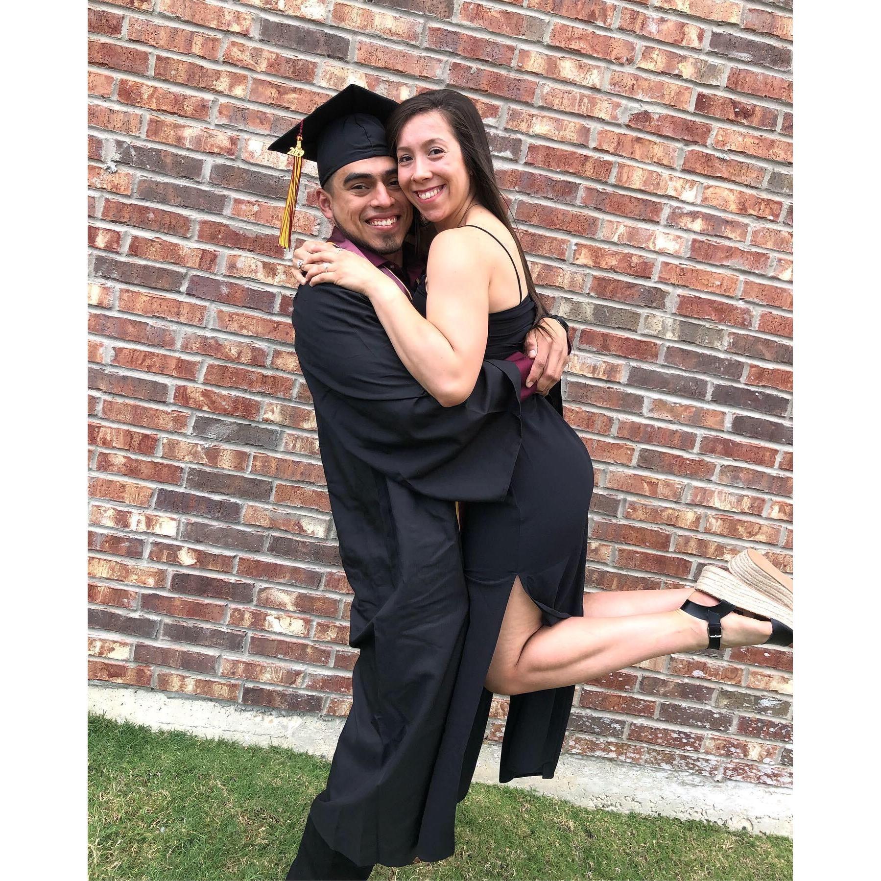 When Elias graduated from Texas State (Bachelor's in Exercise Sports Science with a concentration in Health and Fitness Management)