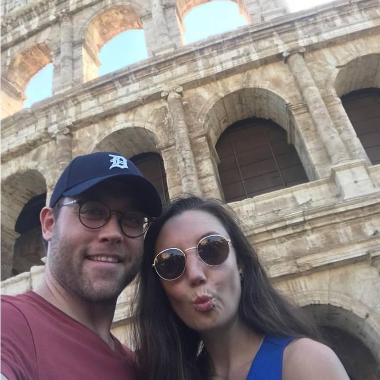 In front of the Colosseum in Rome