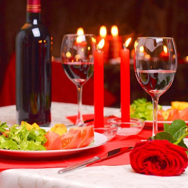 Romantic dinner for two on our Honeymoon