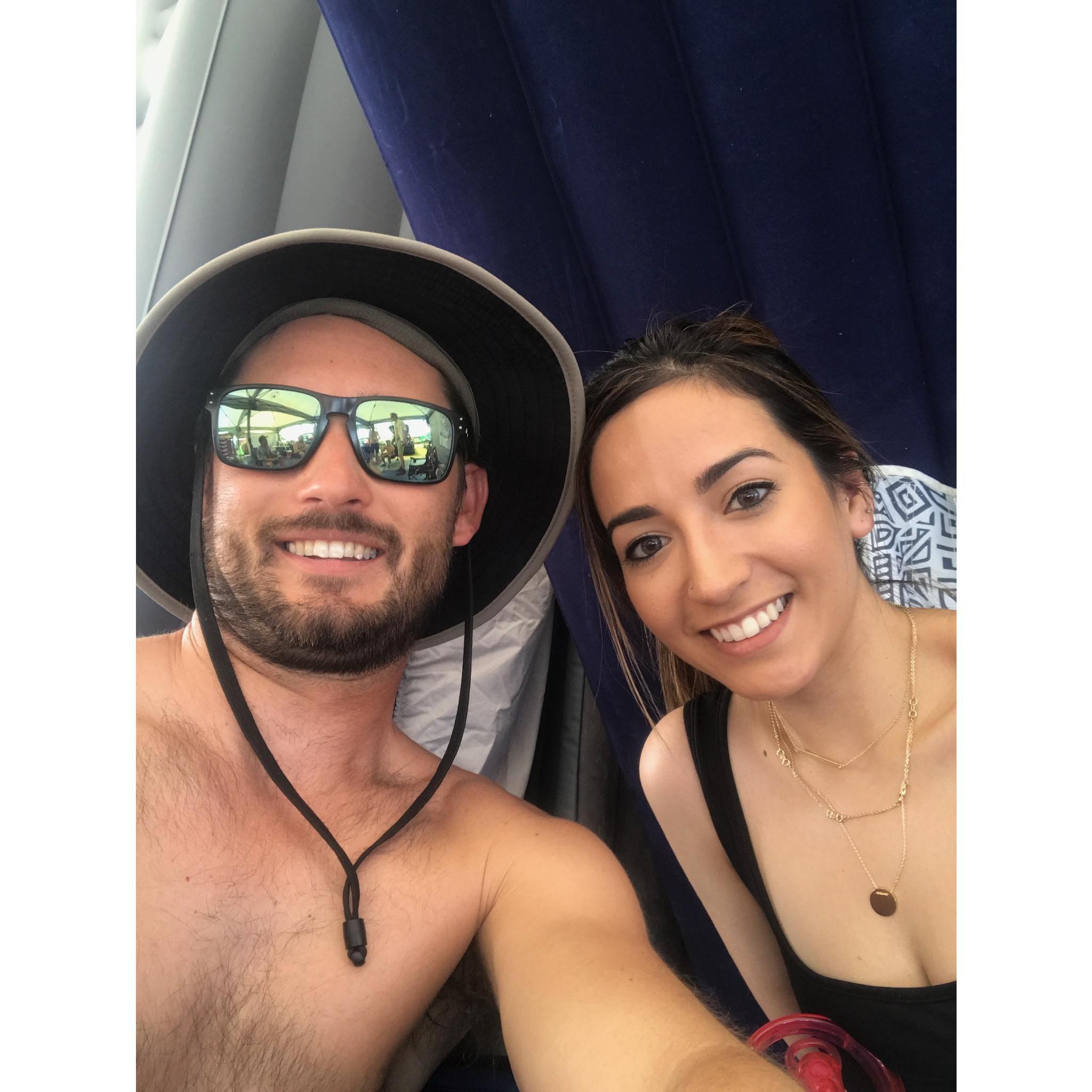 This is our first photo tother taken at Coachella Music festival!