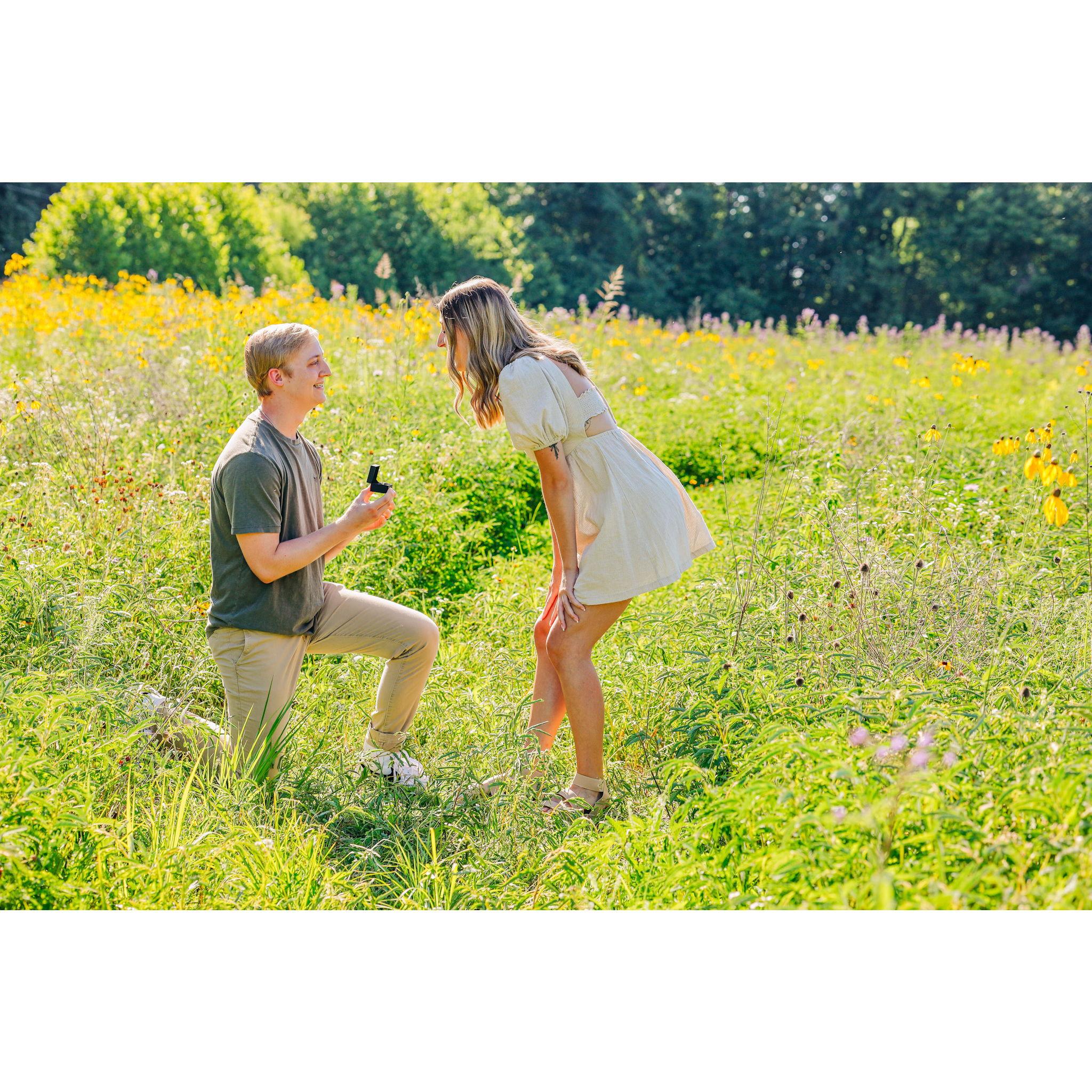 Surprise! He proposed :)