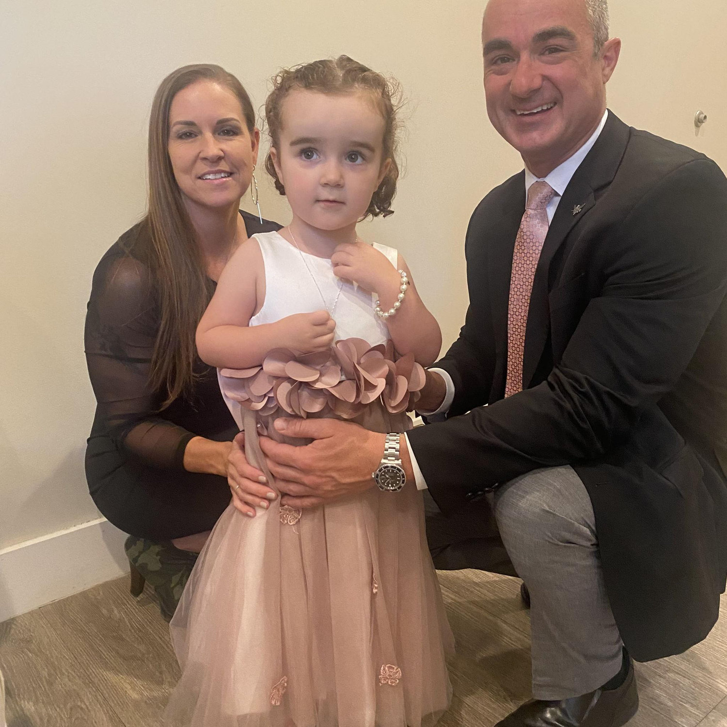 Byron's nephew's wedding in Dallas, Little Miss Josie was the flower girl