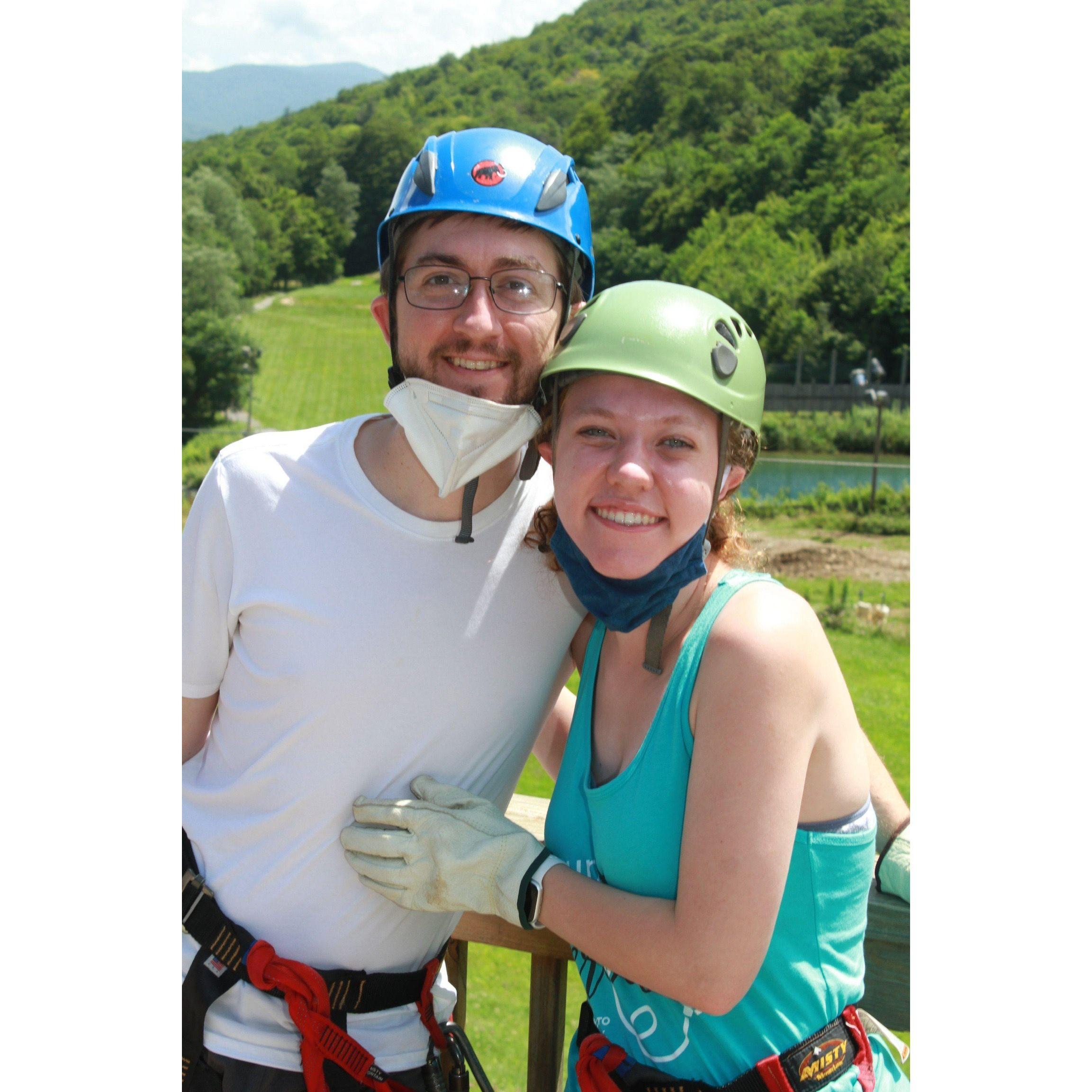 Zip lining in Boone, NC in 2020