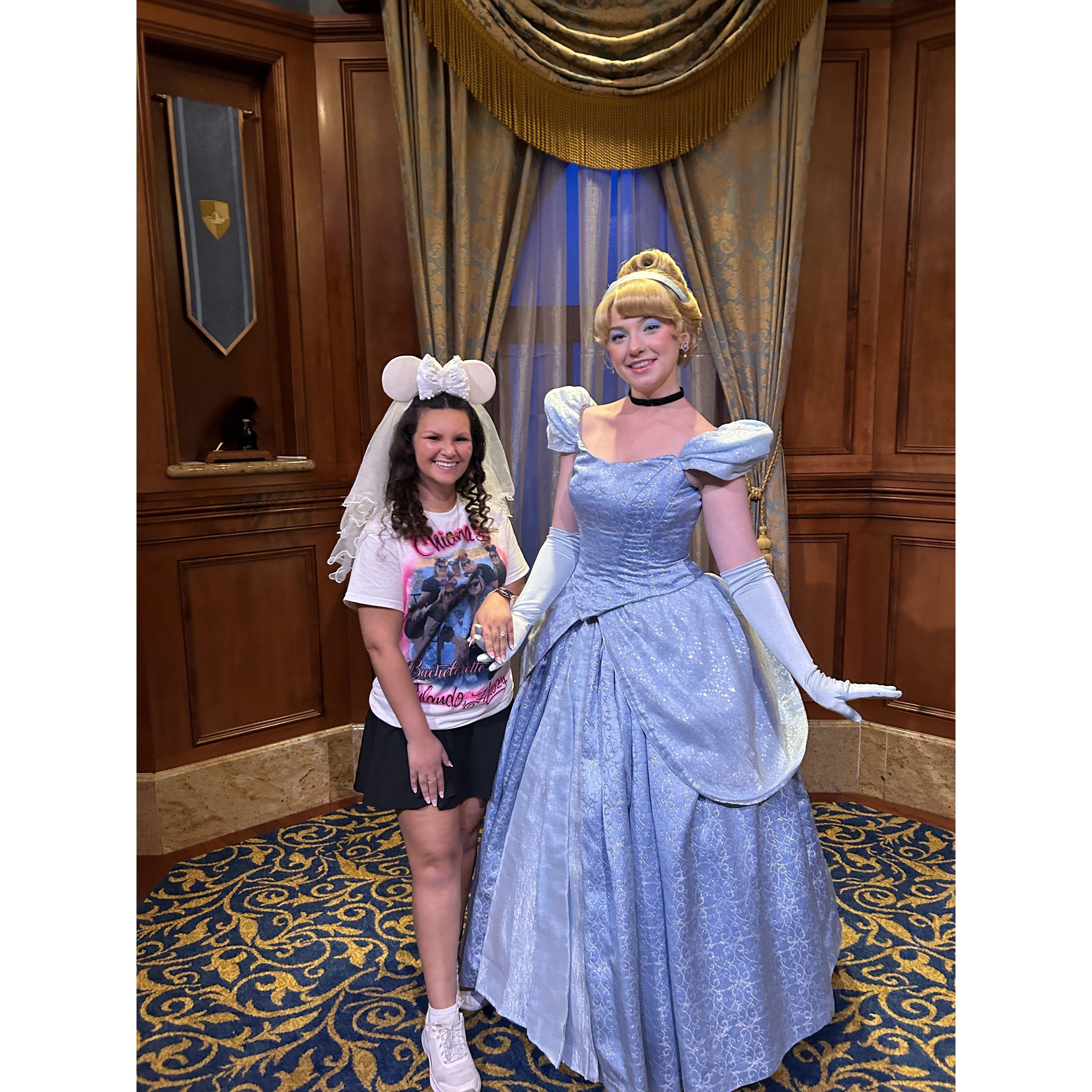 Cinderella was showing off my ring which was so cute