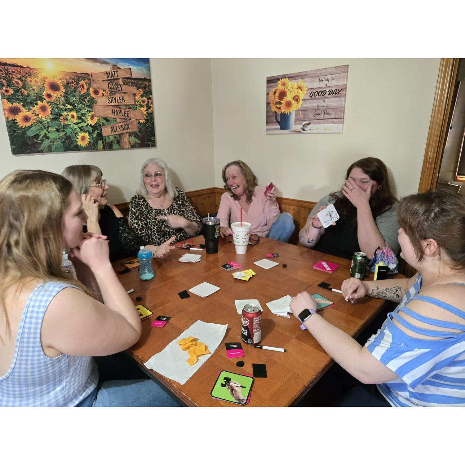 Us playing Scrawl on Skyler's 22nd birthday