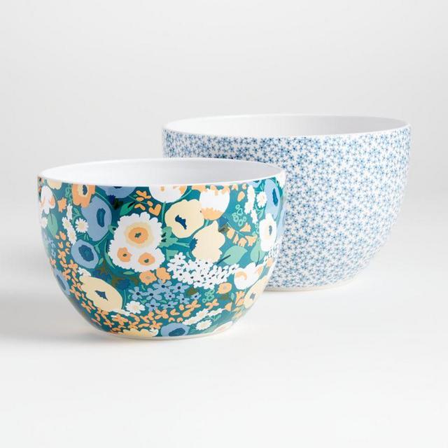 Lauret Floral Ceramic Mixing Bowls, Set of 2