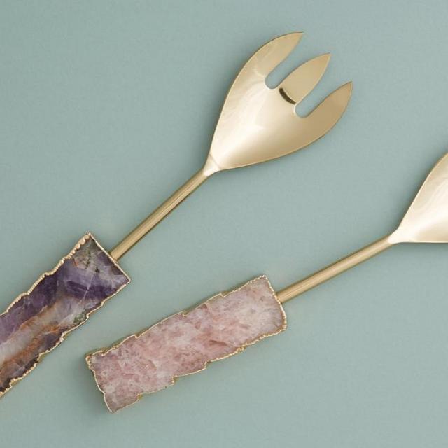 Agate Serving Utensils, Set of 2