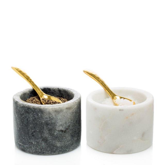 Hudson Grace Marble Column Salt & Pepper Set