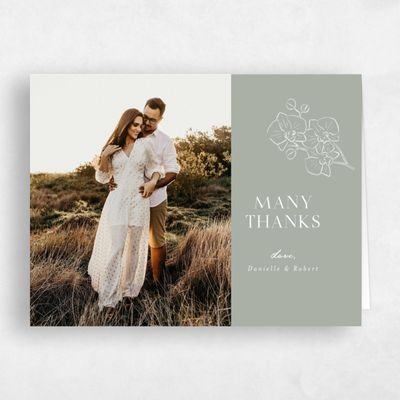 Pale Sage, Green Wedding Thank You - Orchidea Landscape