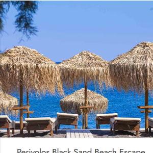 Perivolos Black Sand Beach Escape in Santorini, Greece