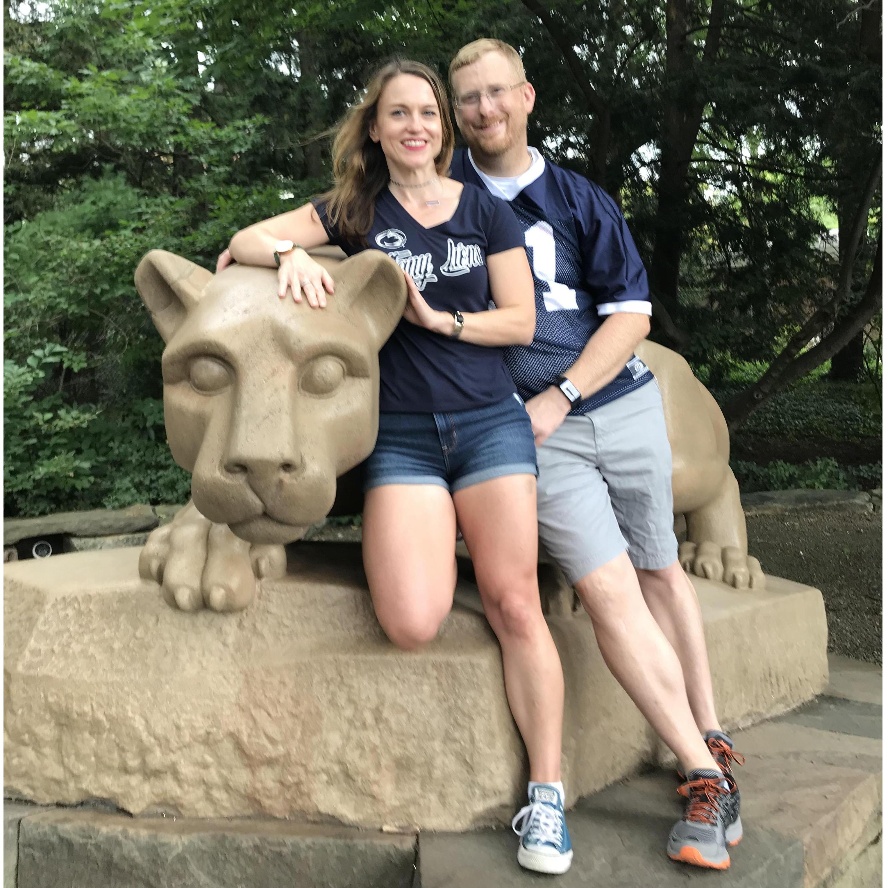 Amanda's first Penn State football game. Both the groom and the bride's dad are alumni.