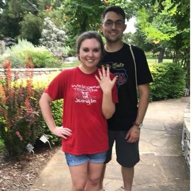The long-awaited proposal, in the Dallas Botanical Gardens.