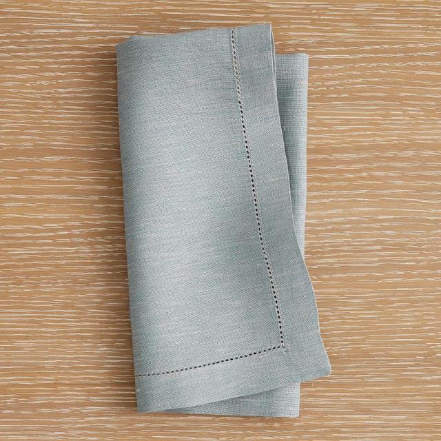 Belgian Linen Napkins, Set of 12 - Chambray Flax