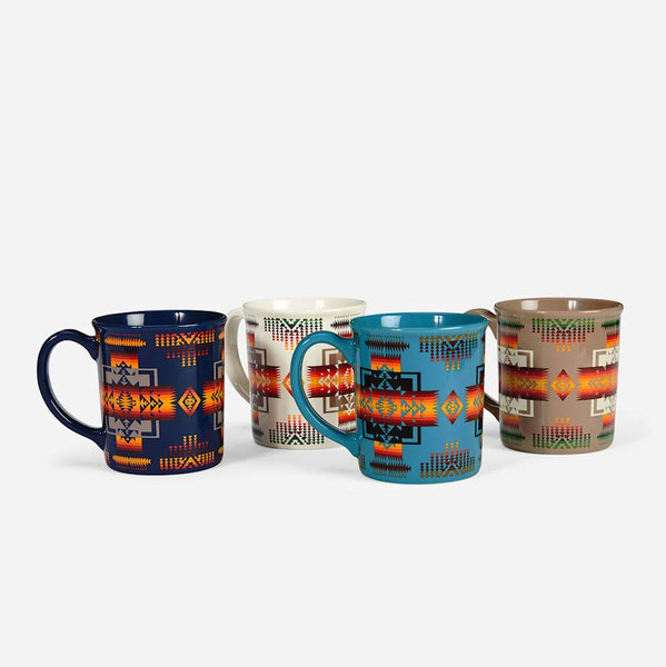CHIEF JOSEPH MUGS, SET OF 4